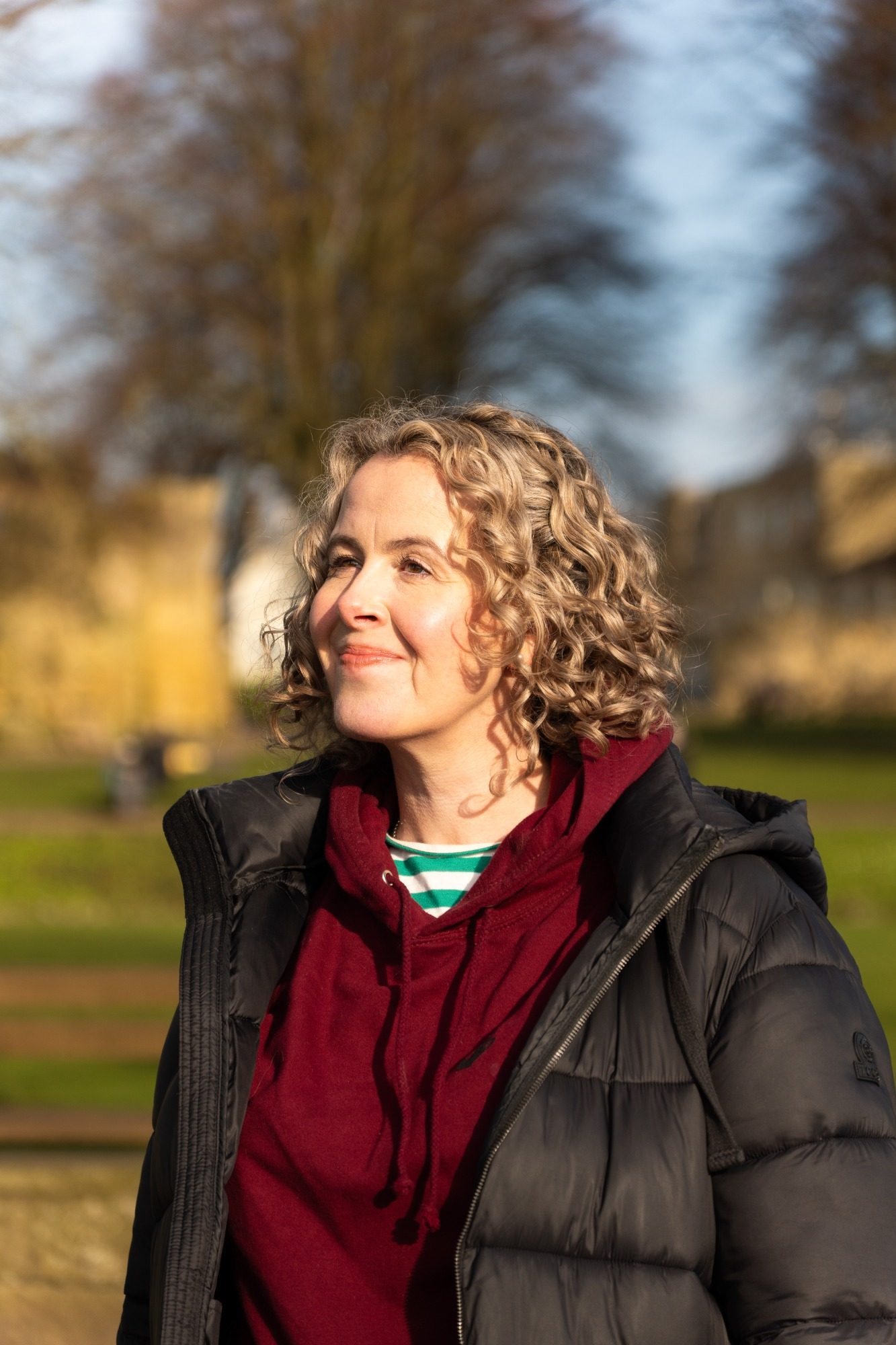 Becky Durran - coach Becky Durran, walking in the grounds of Knaresborough Castle